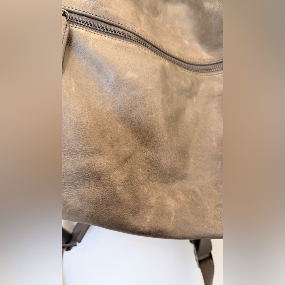 Gray Leather Backpack - image 4